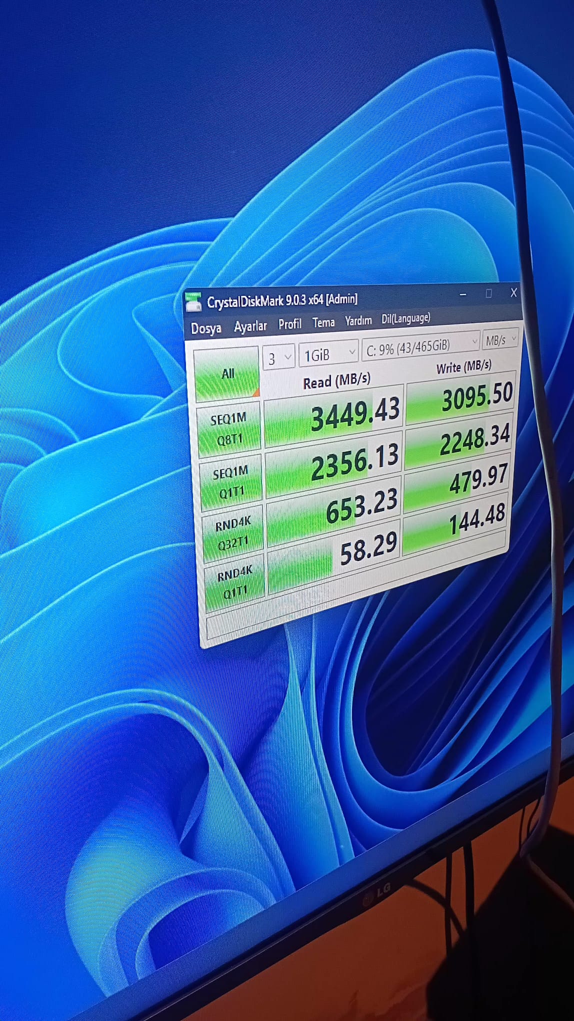 CrystalDiskMark ile ölçülen gerçek SSD hızları